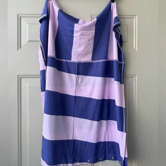 Lululemon Two Tone Purple Striped Full Button Scarf Vinyasa Scarf - Picture 4 of 11